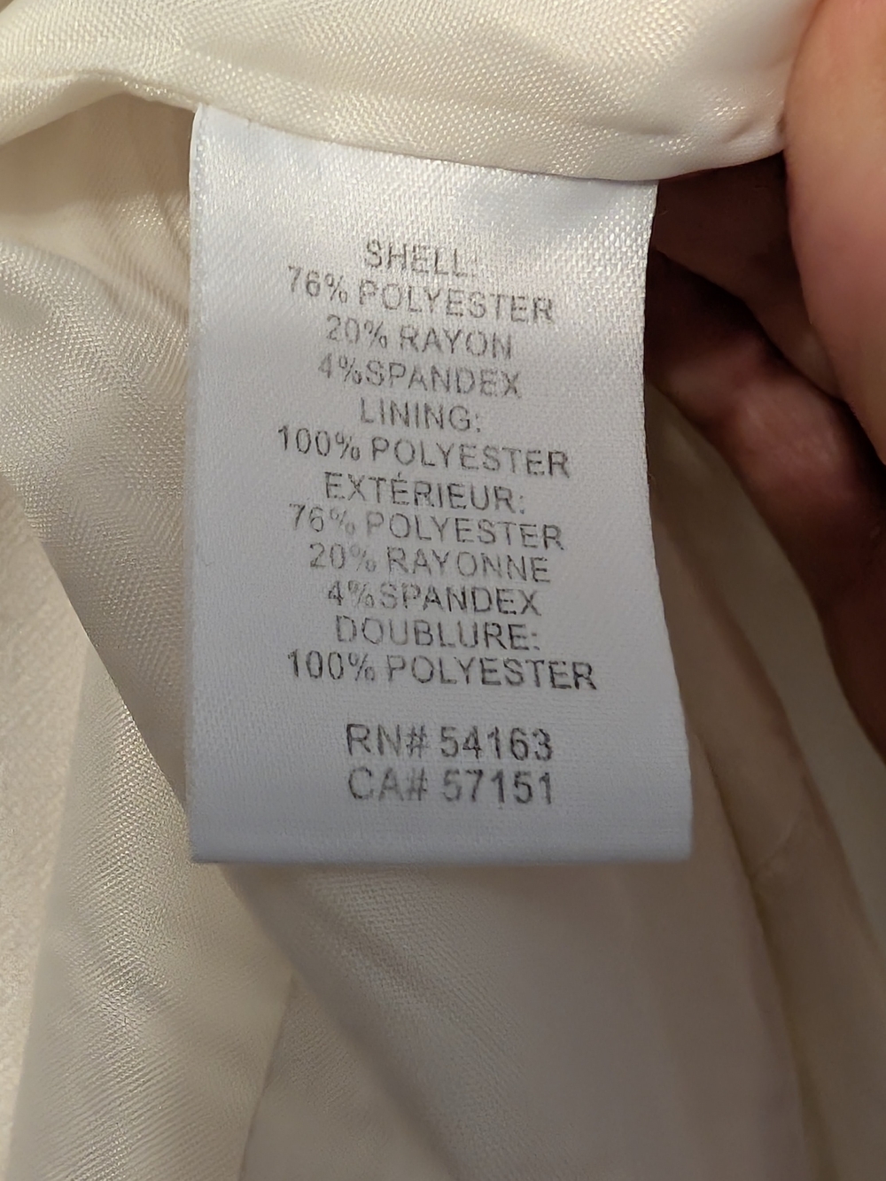 Calvin Klein Cream Open-Front Ruffle Blazer - Picture 3 of 4